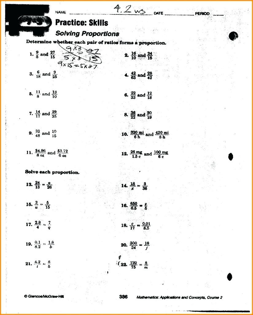 Proportion Word Problems Worksheet 7Th Grade | db-excel.com