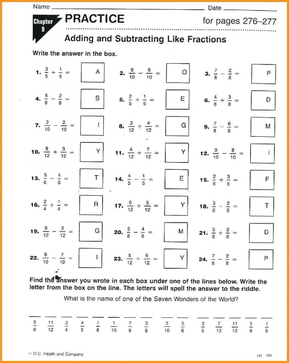 7th Grade Worksheets With Answer Key