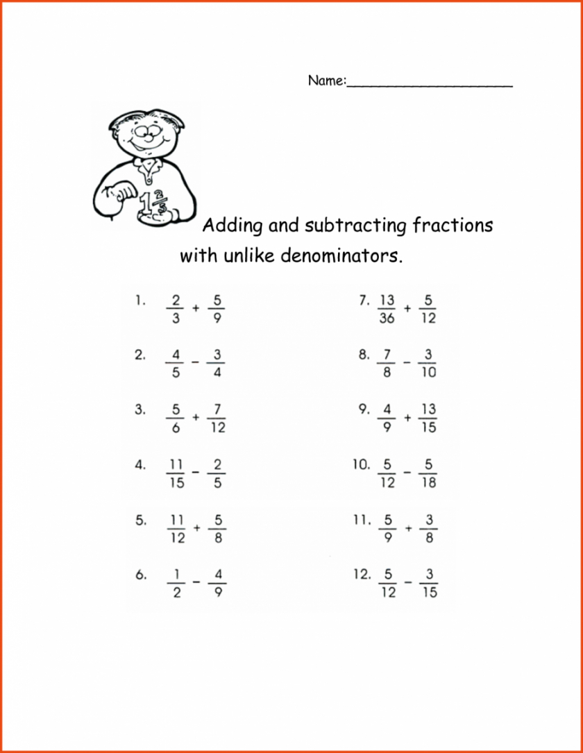 math-worksheets-adding-fractions-unlike-denominators-elegant-db-excel