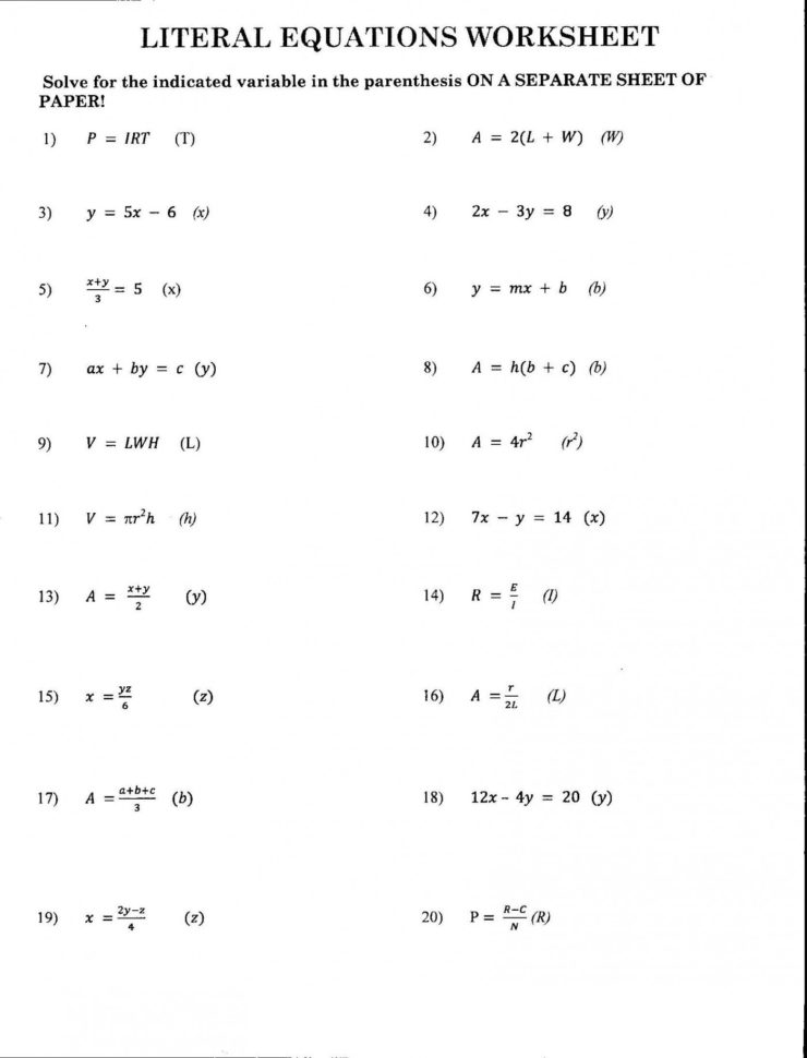 Math Worksheets Answers Awesome Collection Of Grade Algebra