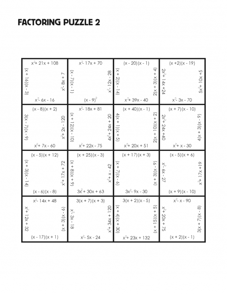 Math Worksheets Factoring Polynomials  Antihrap