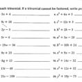 Math Worksheets Grade Factoring Polynomials Worksheet