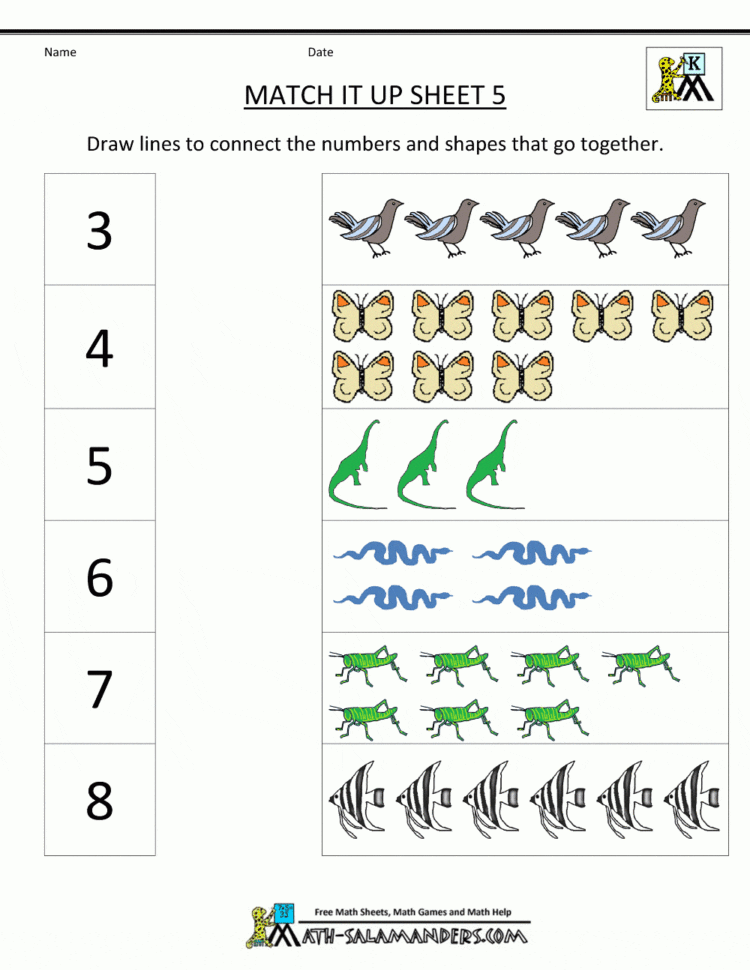 Math Worksheets Kindergarten