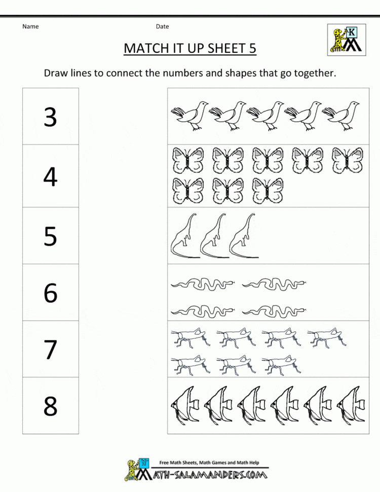 Math Worksheets Kindergarten