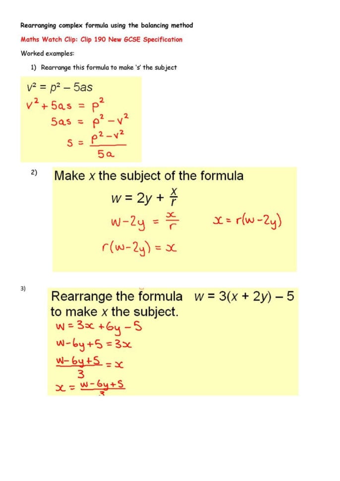 Maths Algebra Worksheet  Simplebooklet