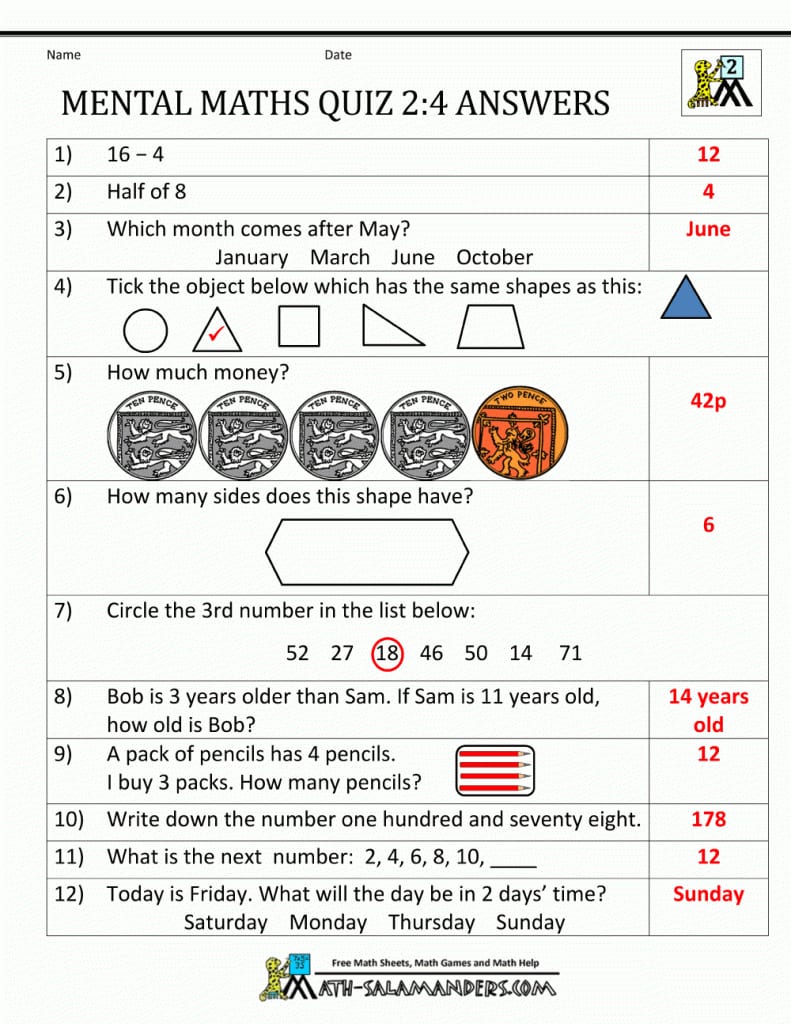 Printable Worksheets For 10 Year Olds