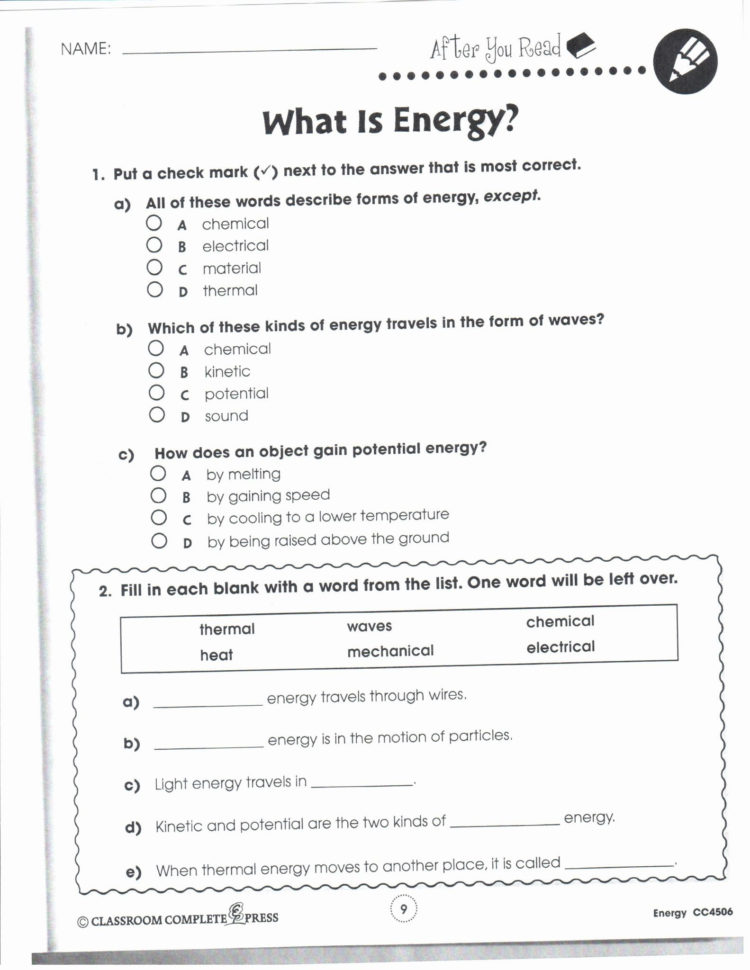 Matter Properties And Changes Worksheet Answers —