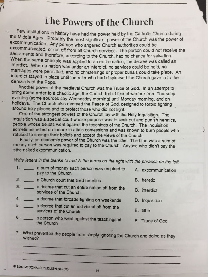 Mcdonald Publishing Company Worksheet Answers  Yooob