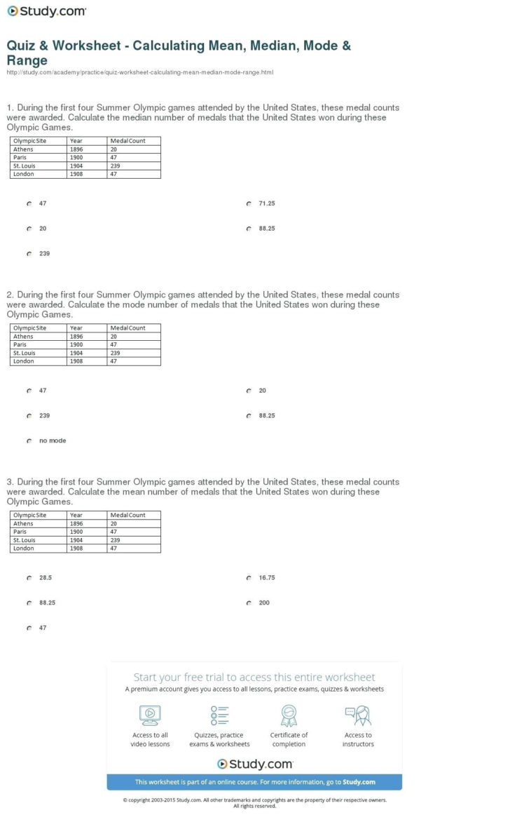 Standard Deviation Worksheet Answers