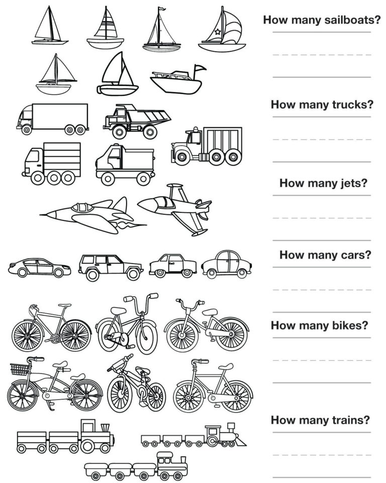 Transportation Worksheets For Preschoolers — db-excel.com