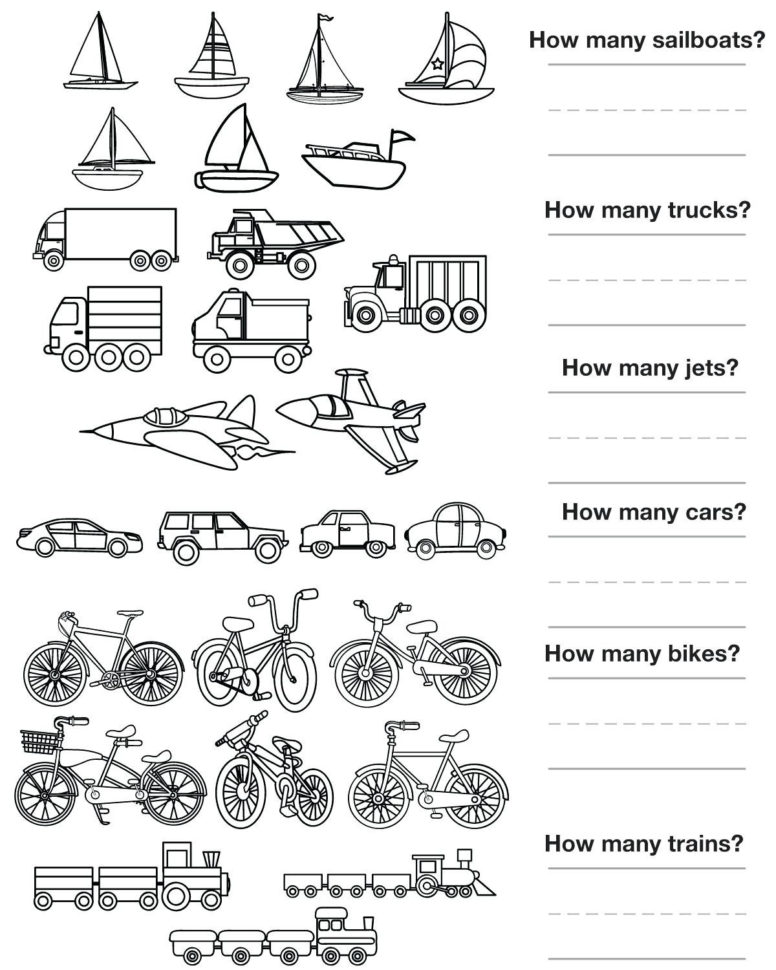 Means Of Transport Worksheets For Preschoolers  Collarbone