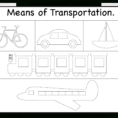Means Of Transportation – Tracing Worksheet  Free Printable