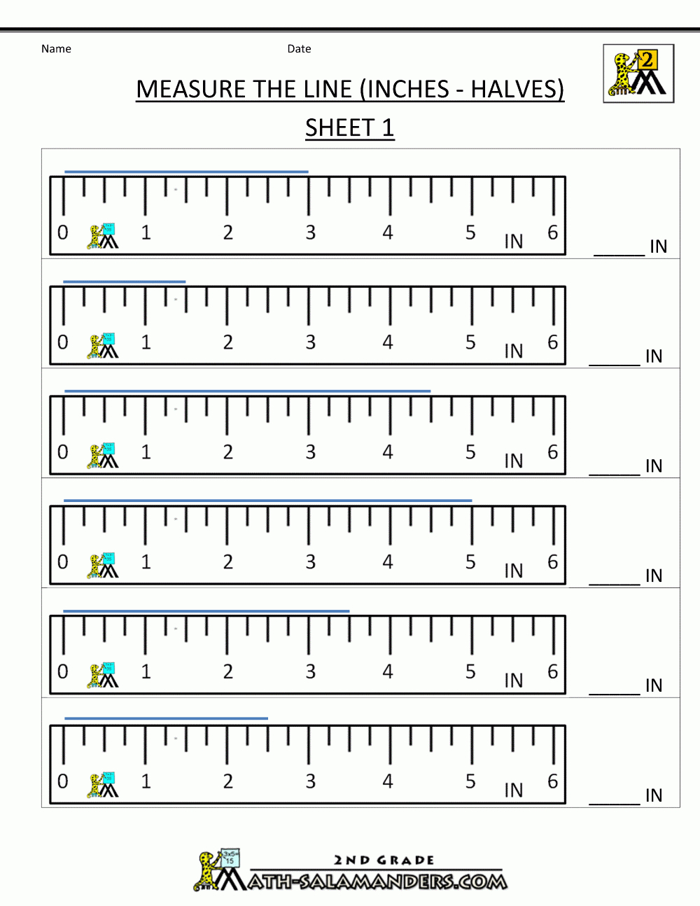 Measurement Math Worksheets  Measuring Length