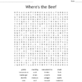 Meat And Poultry Word Search  Word