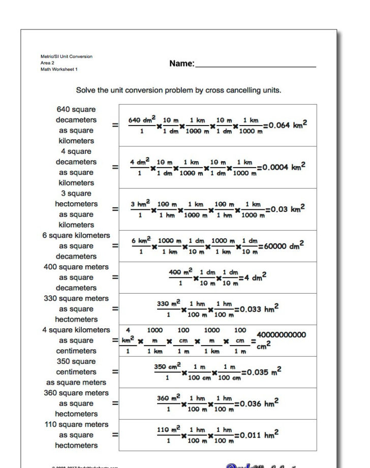 Si Unit Conversion Worksheet — db-excel.com