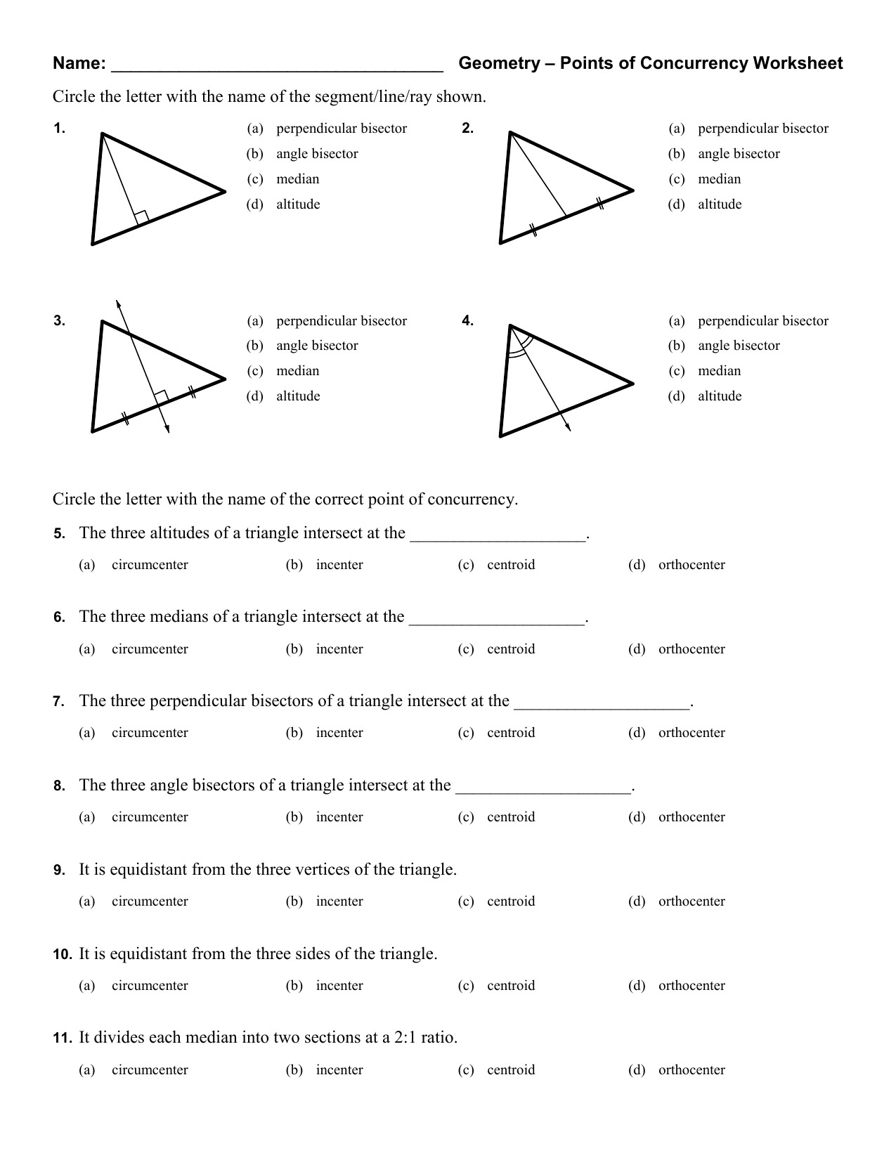Mfas C Medians And Centroids Worksheet Answers Simple Angles Db excel