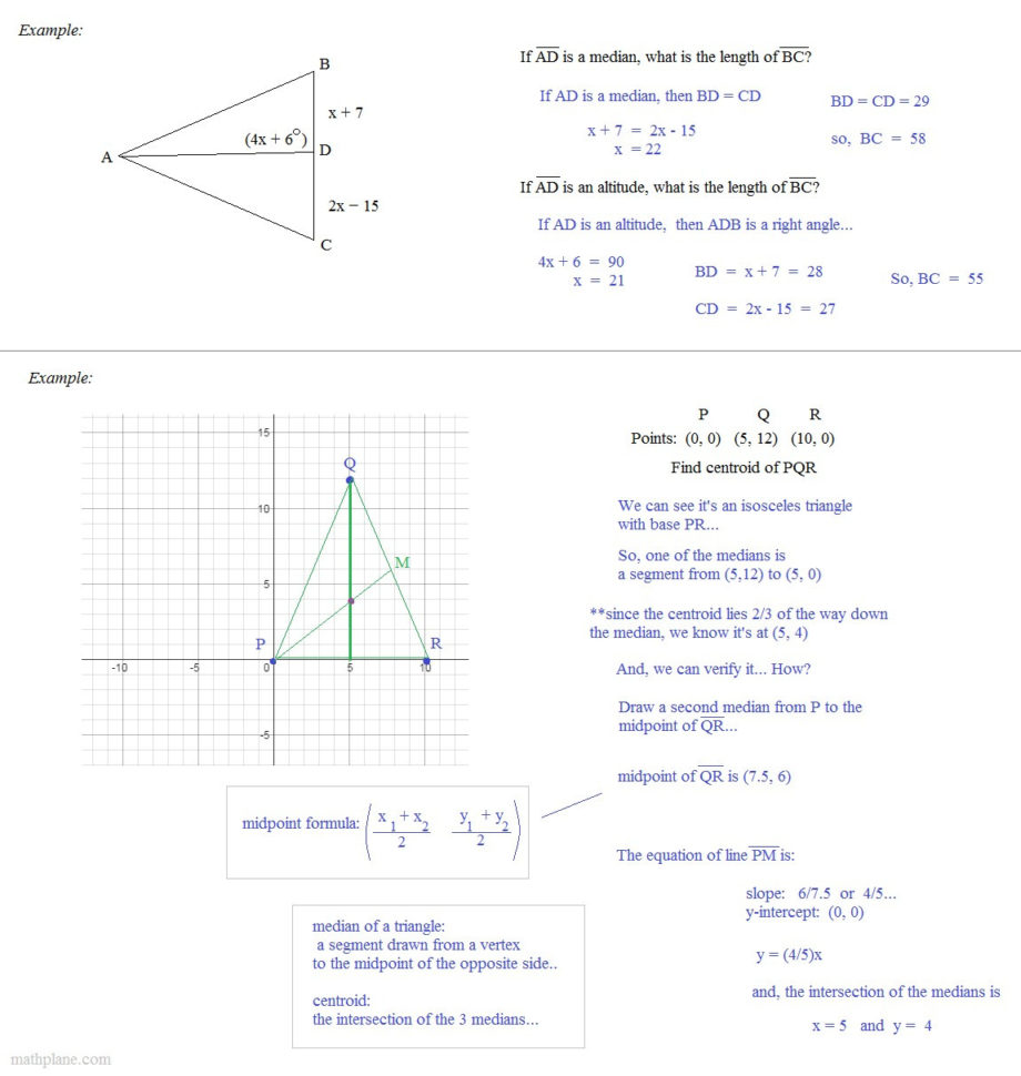 Mfas C Medians And Centroids Worksheet Answers Simple Angles