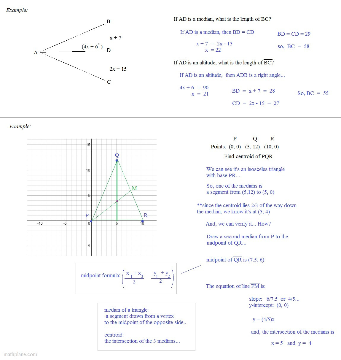Medians And Centroids Worksheet Answers —