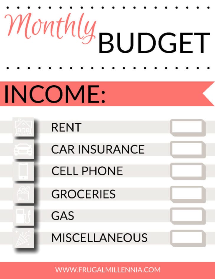 First Apartment Budget Worksheet — db-excel.com