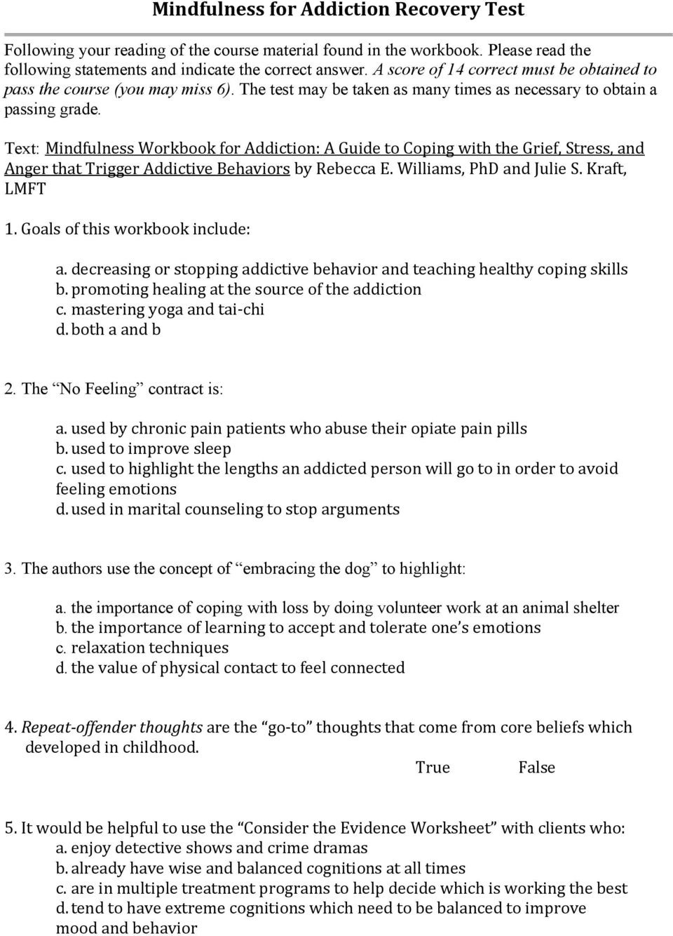 Mindfulness For Addiction Recovery Test Pdf — db-excel.com