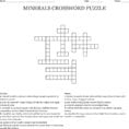 Minerals Crossword Puzzle  Word