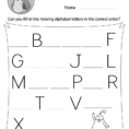 Missing Alphabet Letters Worksheet Free Printable  Doozy Moo