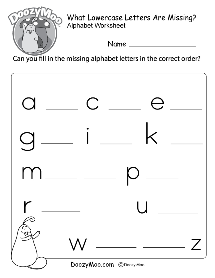 Missing Letter Worksheets Free Printables  Doozy Moo