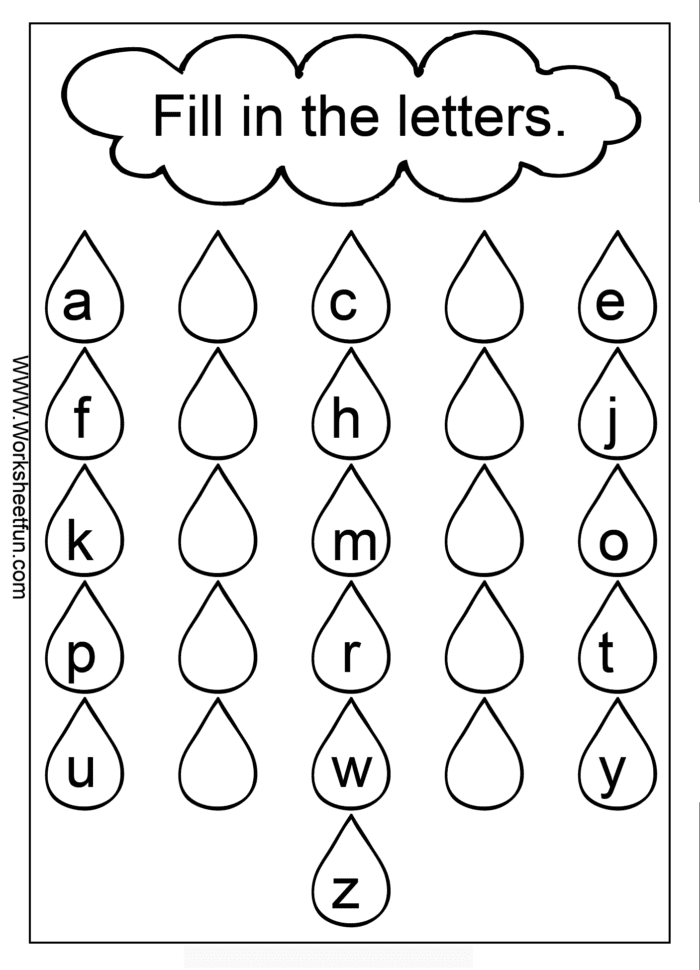 Missing Lowercase Letters – Missing Small Letters  Free