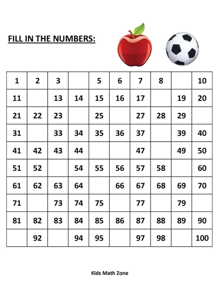 Missing Numbers 10 Printable Worksheets Pdf Preschool Activities  Kindergarten Grade 1 Year 1 1 To 100