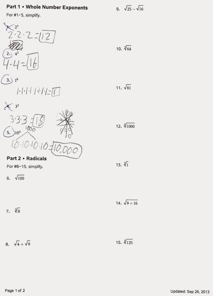 Mistakes Radicals Rational Exponents And Partitioning  Reason