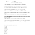 Molarity Problems Worksheet