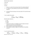 Mole Ratios Worksheet  Questions And Answers  Chem1003