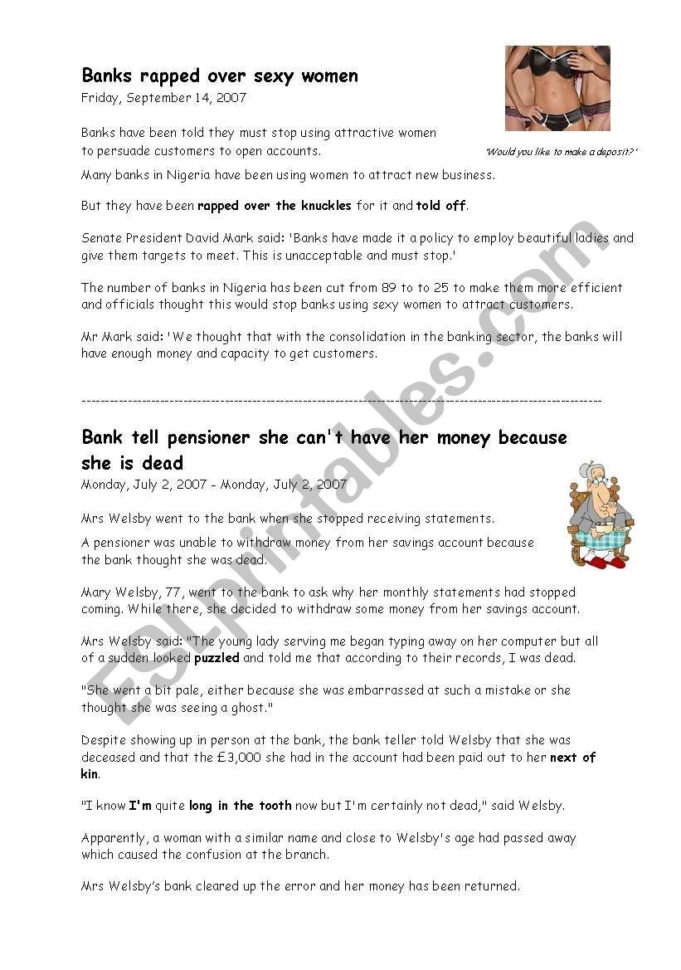 Money Matters And Banking Vocabulary  Esl Worksheetbeciaa19