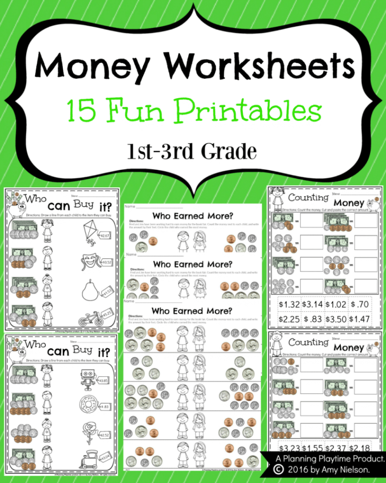 Money Worksheets For 2Nd Grade  Planning Playtime