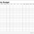 Monthly Budget Planner Printable Worksheet  Example Of