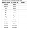 Months Of The Year In Spanish  English Esl Worksheets