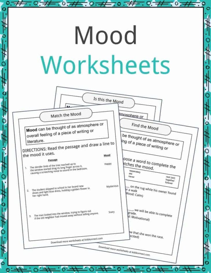 mood definition and worksheets kidskonnect db excelcom