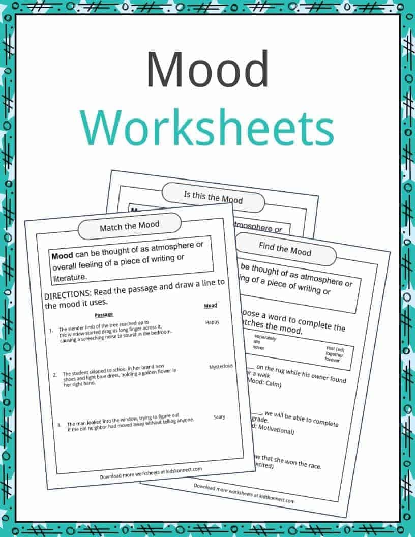 Mood Definition And Worksheets Kidskonnect — db-excel.com