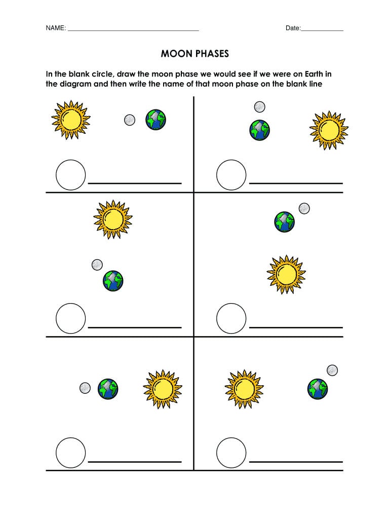  Moon Phases Worksheet Answers Db excel