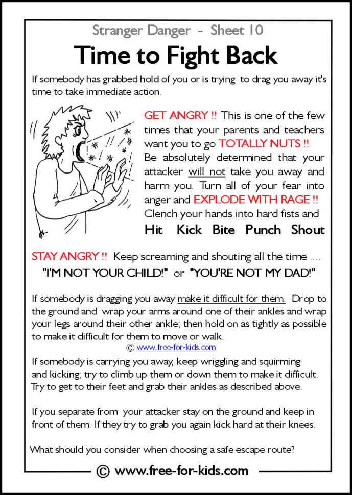 More Stranger Danger Worksheets And Colouring Pages