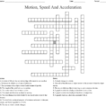 Motion Speed And Acceleration Crossword  Word