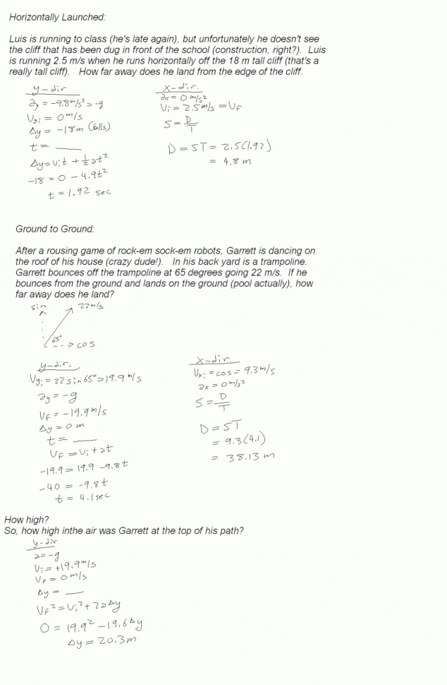 Mr Murray's Physics Homework