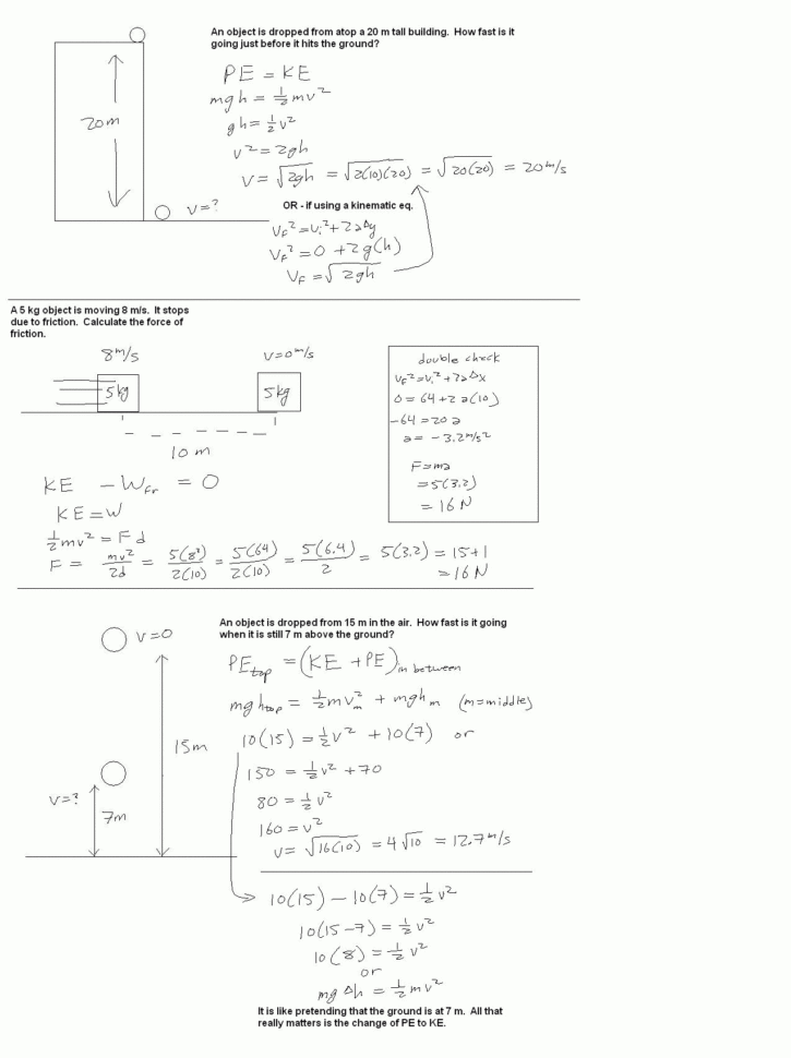 Mr Murray's Website Work And Energy Notes
