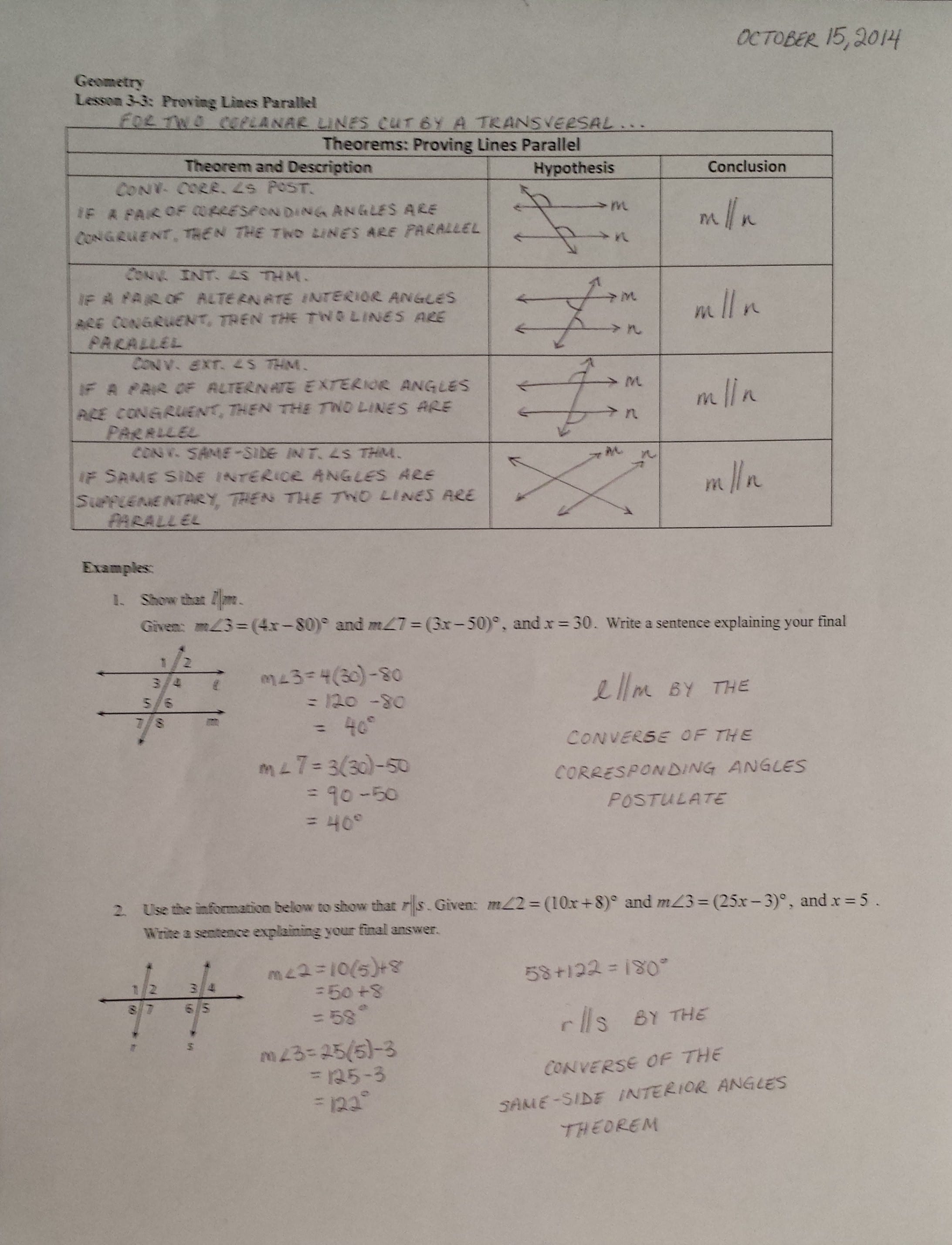 3 3 Proving Lines Parallel Worksheet Answers db excel com