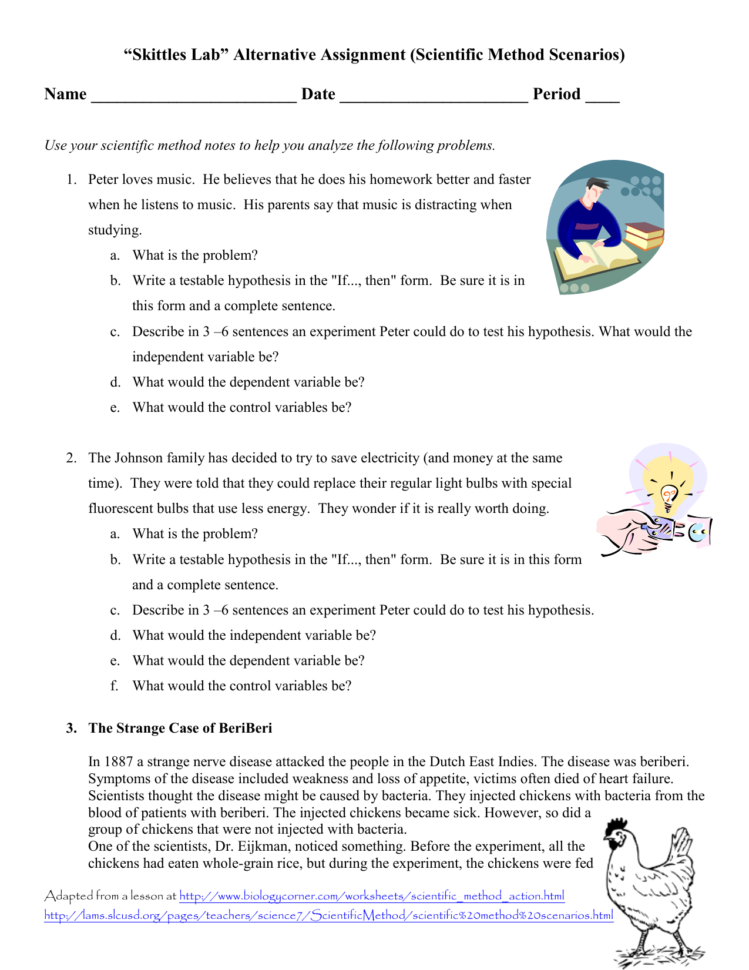 Ms Scientific Method Scenarios
