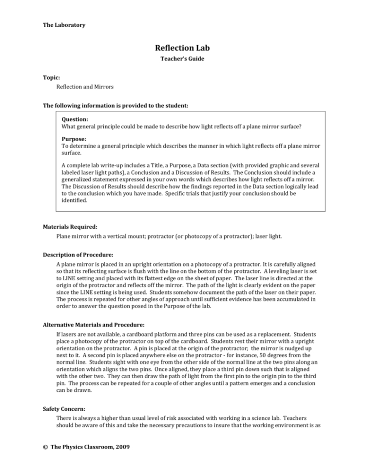 Light And Color Worksheet Answers Physics Classroom — db-excel.com