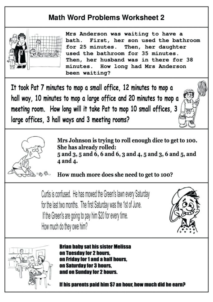 Multi Step Word Problems 5Th Grade Worksheets To Print