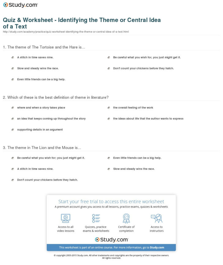 Main Idea Worksheets 2Nd Grade