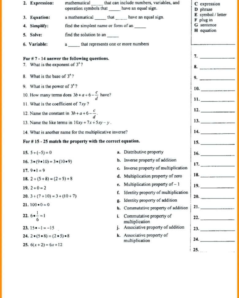 Multiplication Property Of One Math Properties Of
