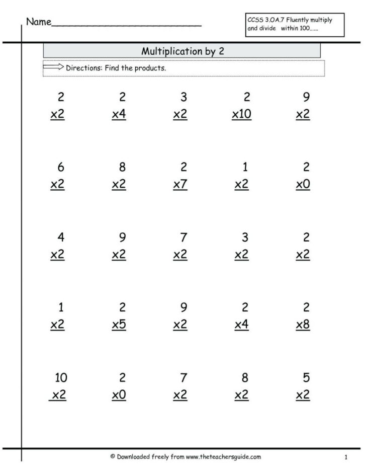 Multiplication Worksheets 1 12